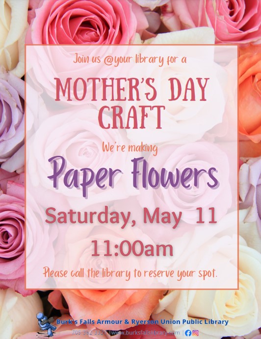 Mother's Day Craft @ Burk's Falls Library